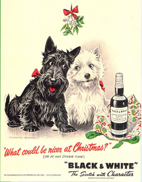 black and white whisky dogs