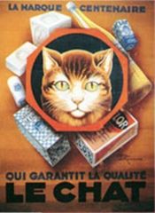vieille affiche pour le savon Le Chat