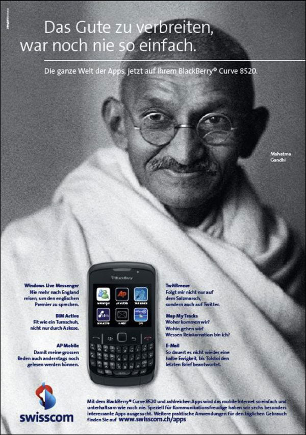 Gandhi Suisscom Blackberry