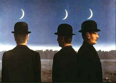 magritte hommes et lunes