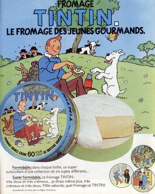 publicité Tintin fromage