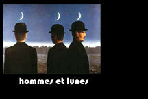 magritte hommes et lunes