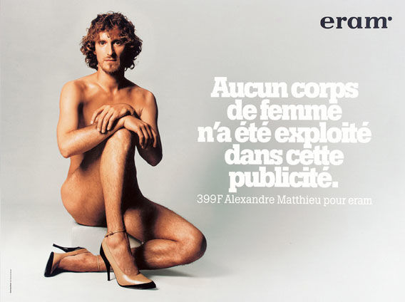 pub eram homme - aucun corps de femme n'a été exploité pour cette publicité