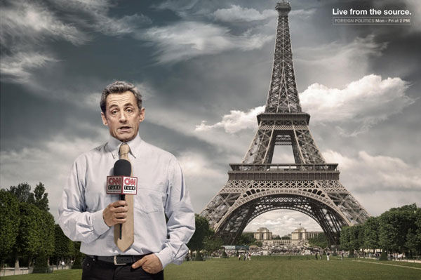 sarkozy publicité cnn