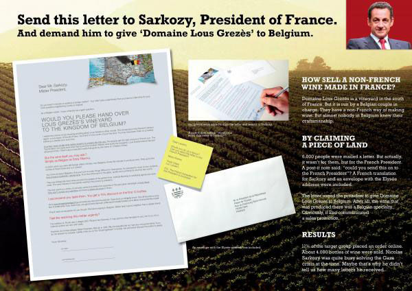 publicité sarkozy domain lou grezes