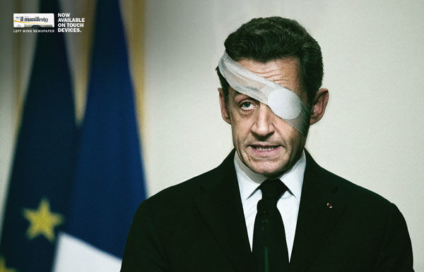 sarkozy publicité il manifesto