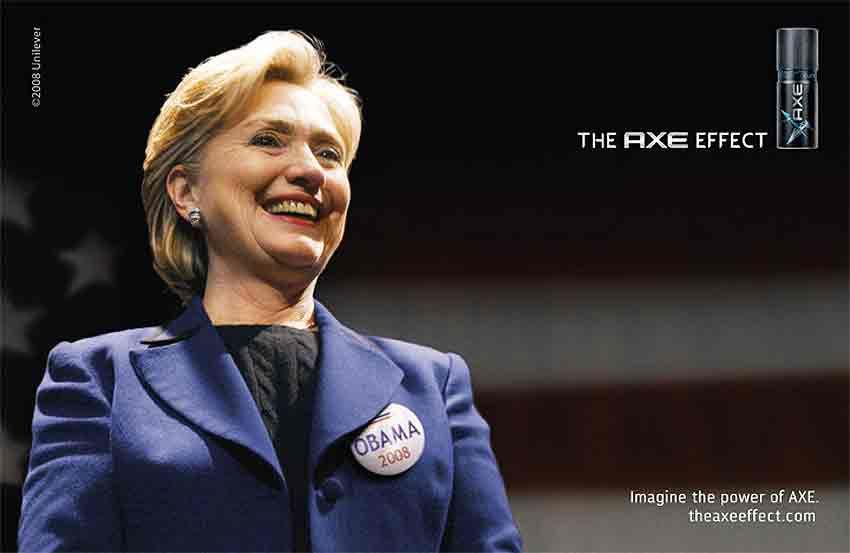 pub Barack Obama Hillary Clinton axe