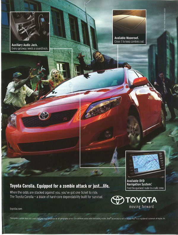 publicité zombies Toyota Corolla