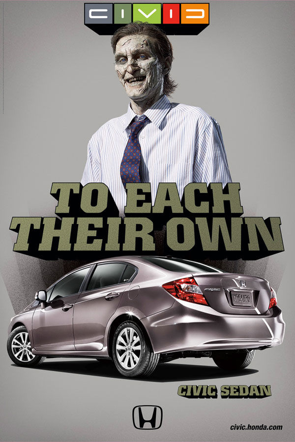 publicité zombies honda civic