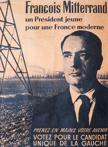 affiche présidentielle 1965 Mitterrand