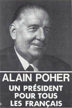 affiche présidentielle Poher