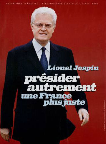 affiche présidentielle 2002 Jospin