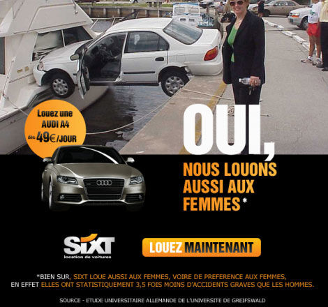 pub sexiste sixt