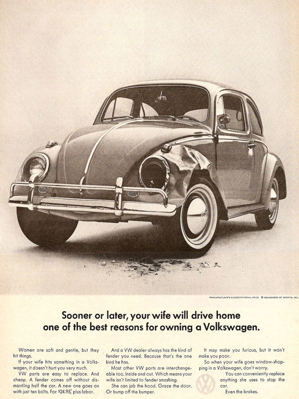 publicité Volkswagen Beetle 1964