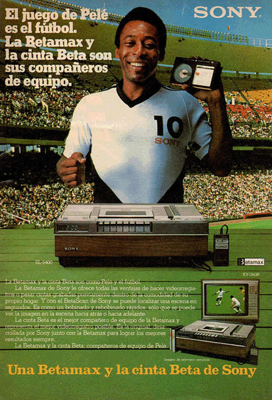 pub pelé betamax magnéto