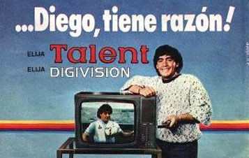 pub maradona télévision