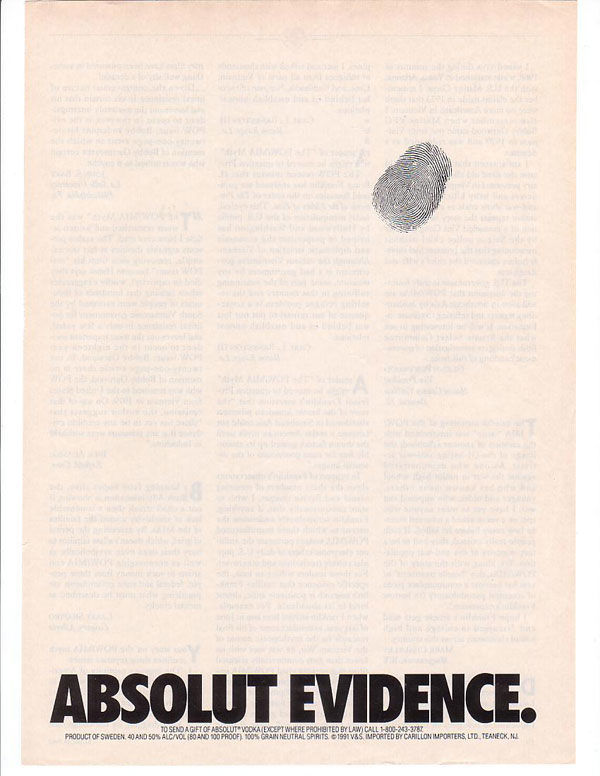 publicité absolut vodka