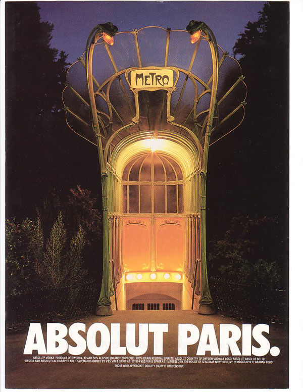 publicité absolut vodka