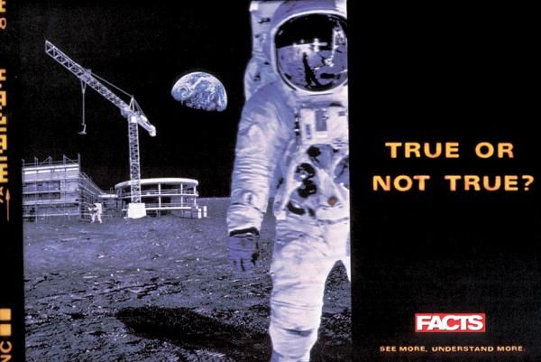 publicité homme sur la Lune Facts Magazine