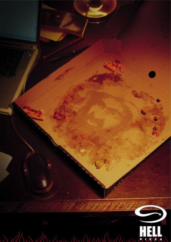 publicité ben laden Hell Pizza