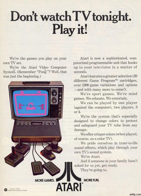 pub console jeu Atari 2600