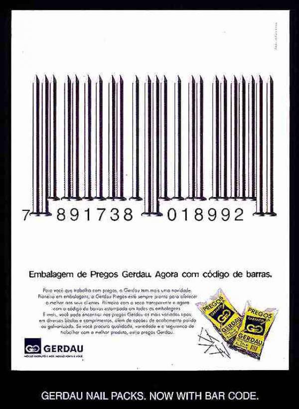 publicité code-barres gerdau