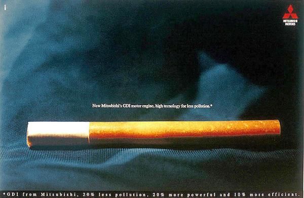 publicité cigarette Mitsubishi