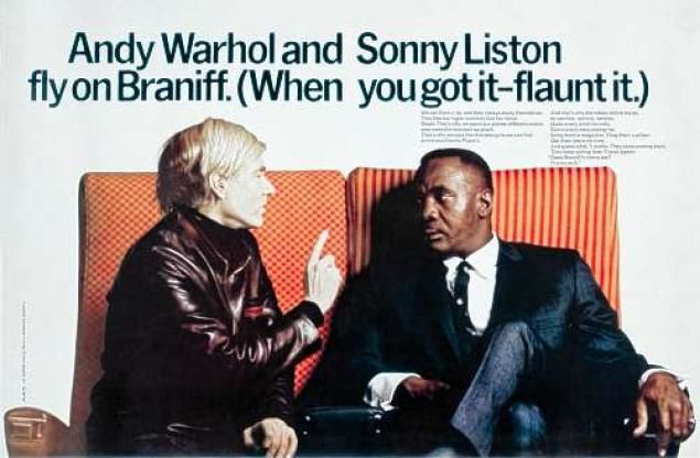 publicité pop art Warhol Braniff