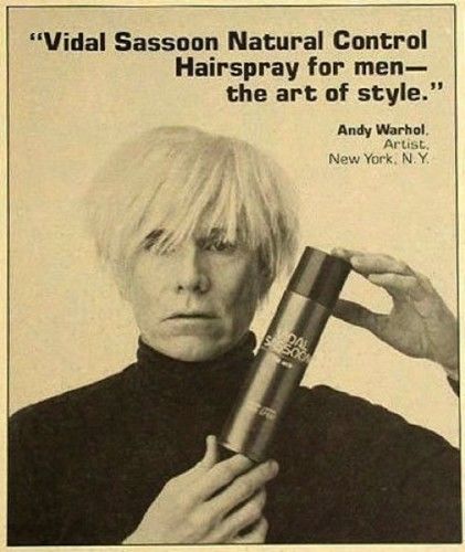 publicité Warhol sassoon 