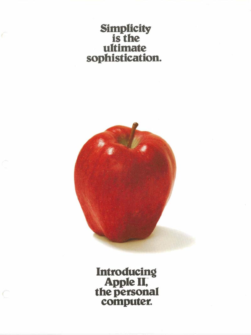 publicité Apple II simplicity