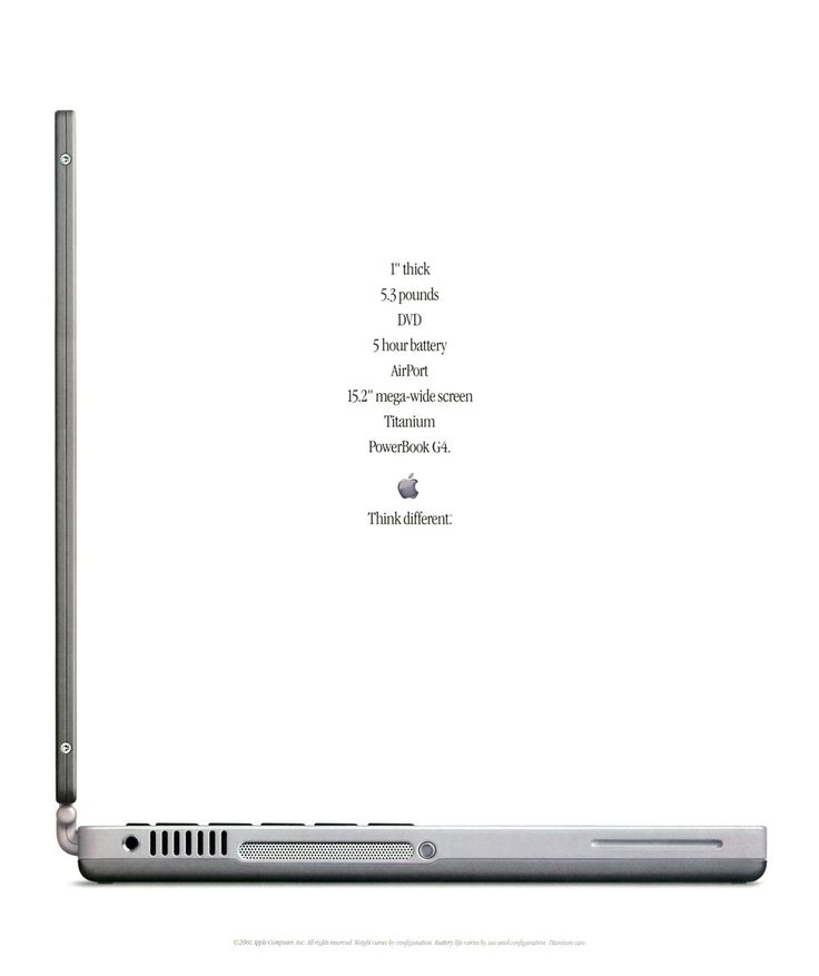 publicité Apple Powerbook G4 Titanium