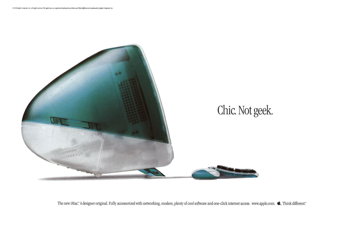 publicité Apple iMac chic not geek