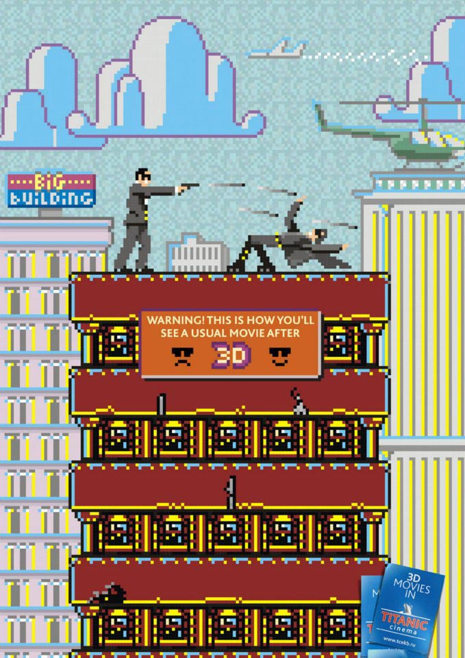 publicité pixels Titanic Cinema