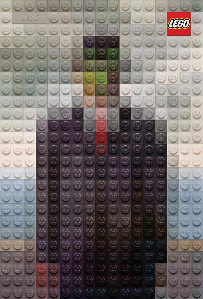 publicité pixels Lego