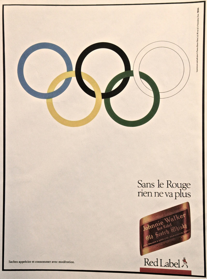 Publicité anneaux olympiques