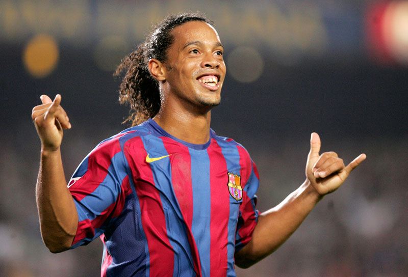 Célébration Ronaldinho