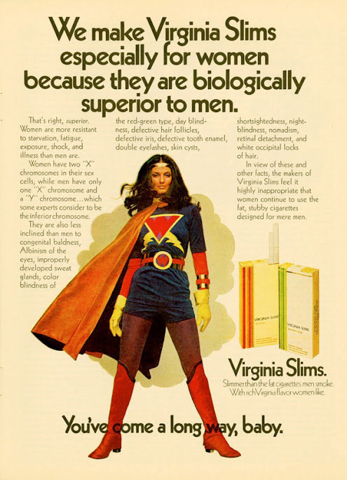 publicité féministe Virginia Slims