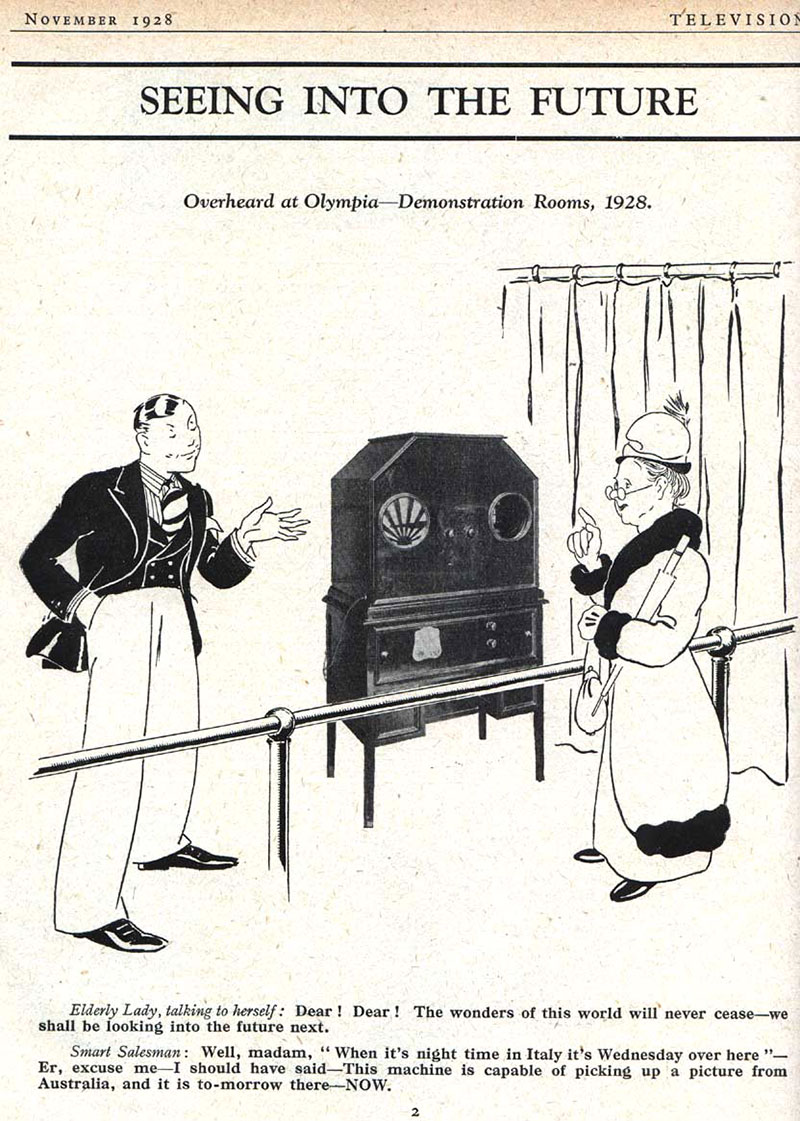 Baird Televisors exposé au Radio Exhibition de Londres en 1928