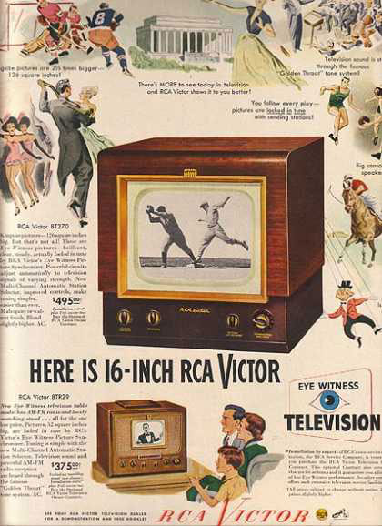 publicité télévision RCA Victor années 40