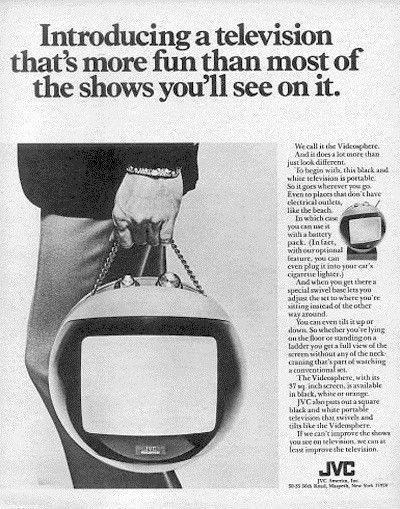 publicité télévision JVC videosphere 1970