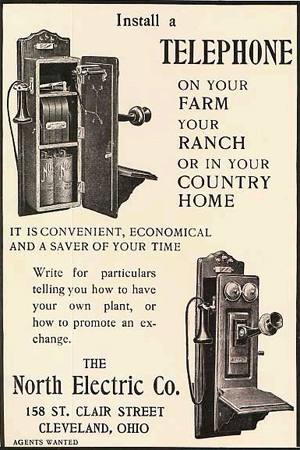 publicité téléphone North Electric co. (1904)