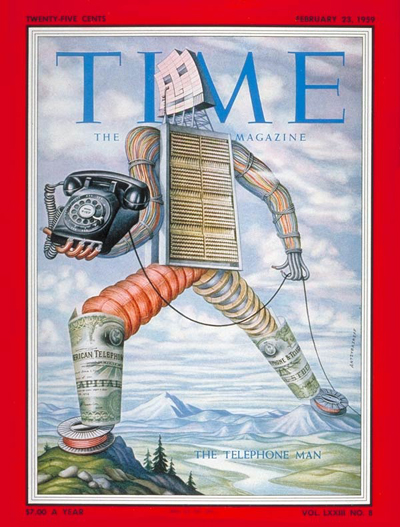 Couverture du Times Magazine du 23/02/1959